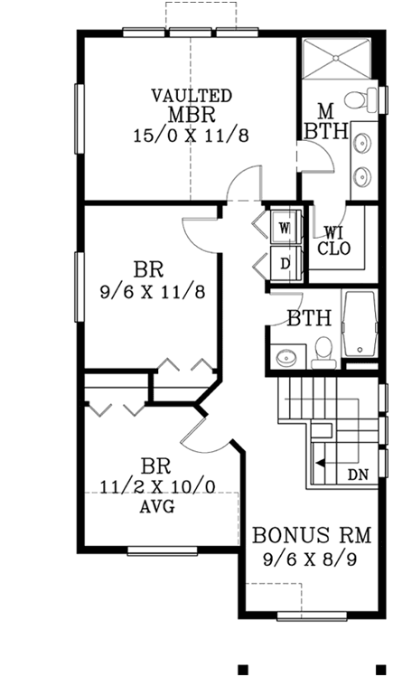 Upper/Second Floor Plan: 44-528