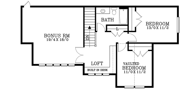 Upper/Second Floor Plan: 44-530