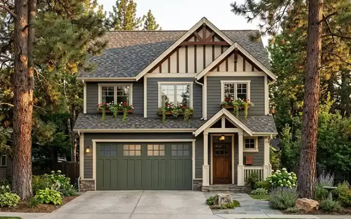 Craftsman house plans 44-531 - front exterior, 1,555 sq ft, 3 bed, 2 bath house plans | Monster House Plans