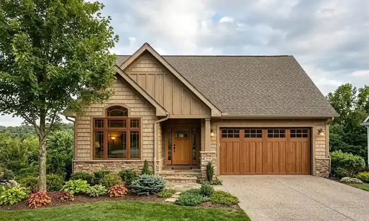Craftsman house plans 44-535 - front exterior, 1,512 sq ft, 3 bed, 2 bath house plans | Monster House Plans