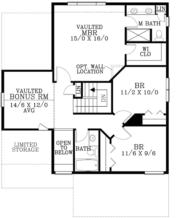 Upper/Second Floor Plan: 44-536