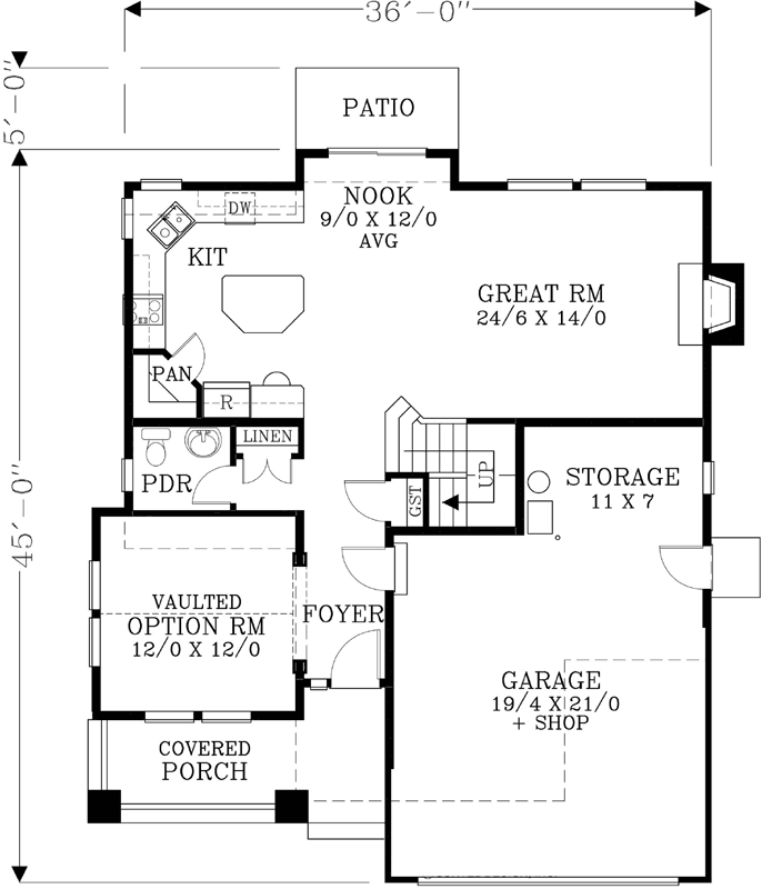 Main Floor Plan: 44-537