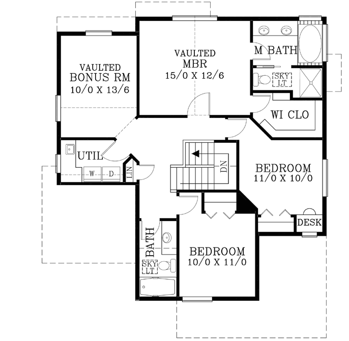 Upper/Second Floor Plan: 44-537