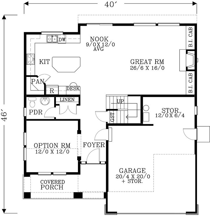 Main Floor Plan: 44-538
