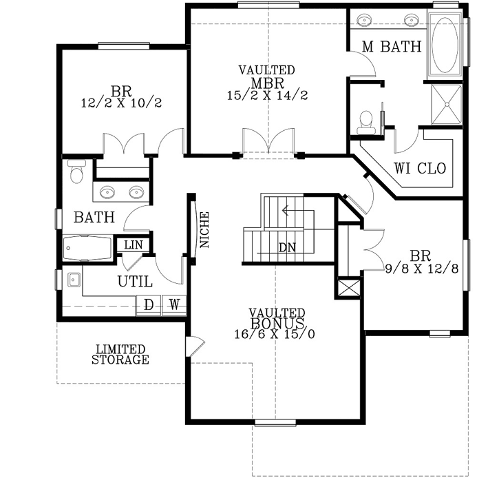 Upper/Second Floor Plan: 44-538
