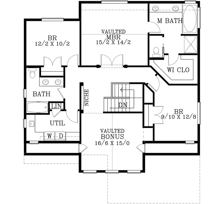 Upper/Second Floor Plan: 44-539