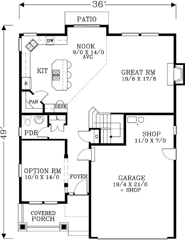 Main Floor Plan: 44-540