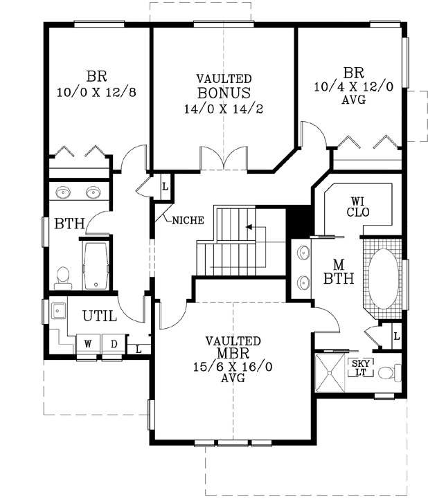 Upper/Second Floor Plan: 44-540
