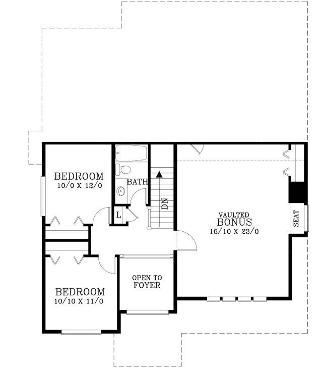 Upper/Second Floor Plan: 44-542