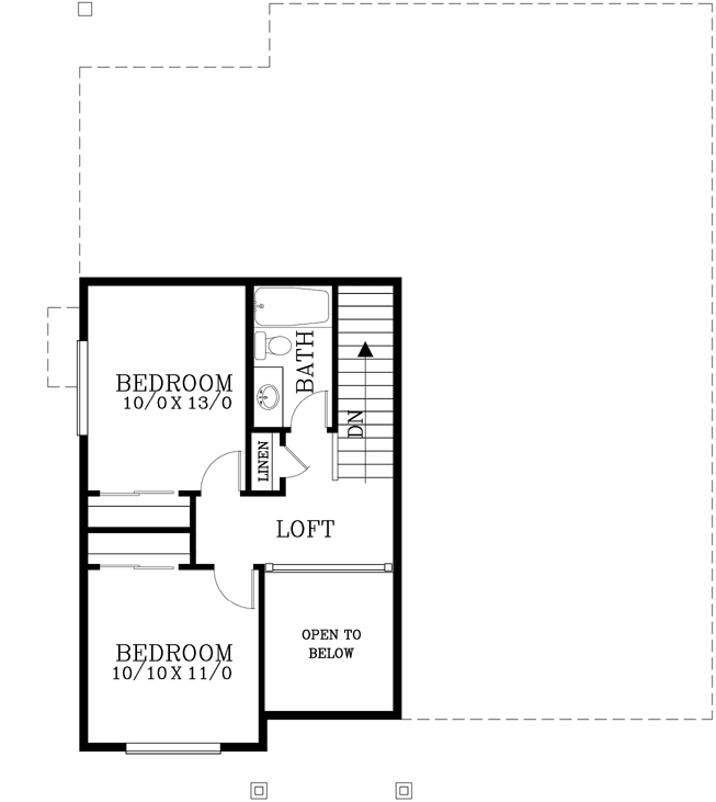 Upper/Second Floor Plan: 44-543
