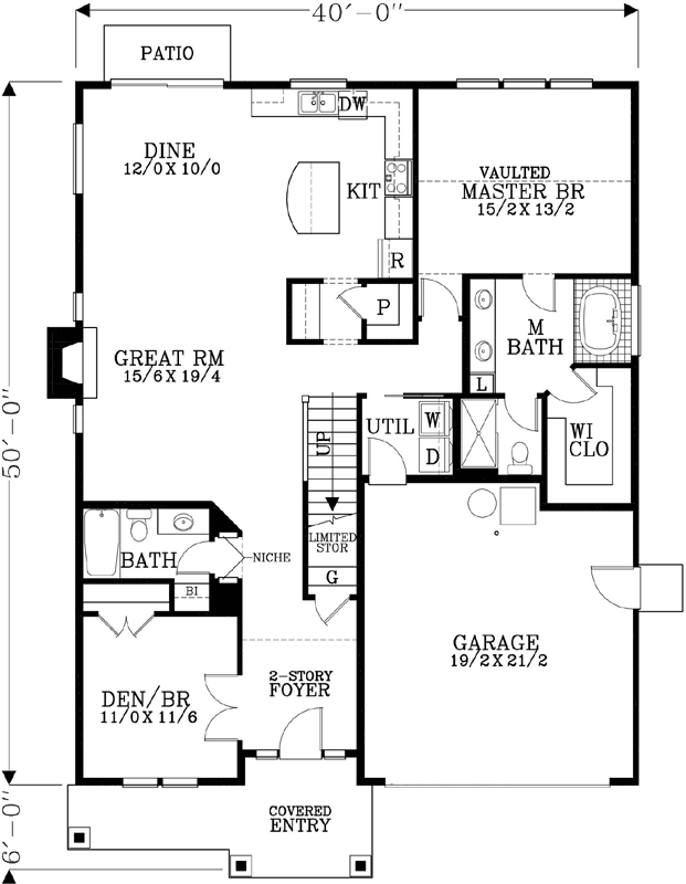 Main Floor Plan: 44-544