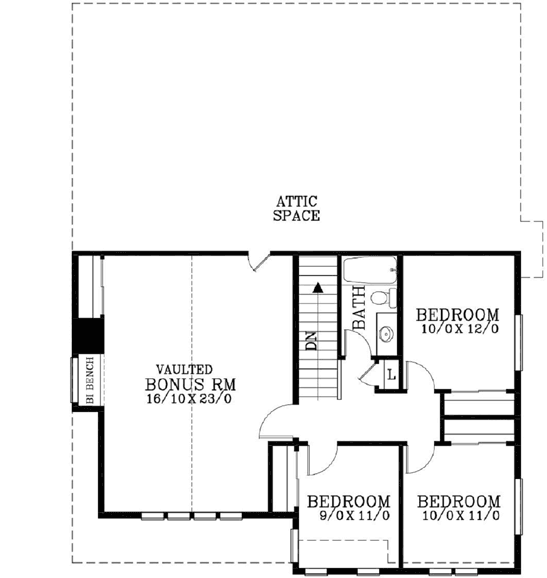 Upper/Second Floor Plan: 44-545