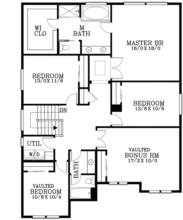 Upper/Second Floor Plan: 44-546