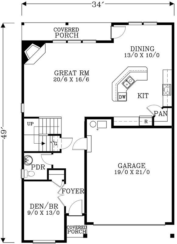 Main Floor Plan: 44-547