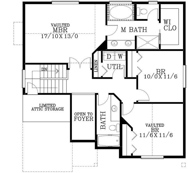 Upper/Second Floor Plan: 44-549