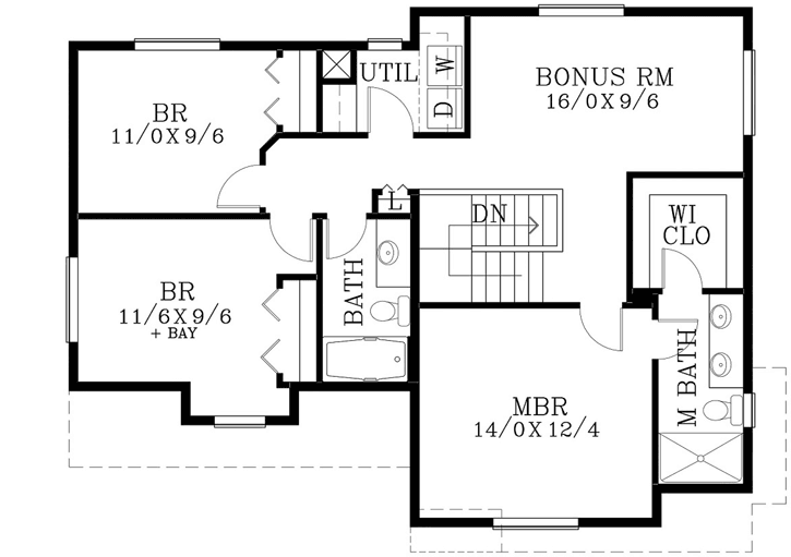 Upper/Second Floor Plan: 44-552