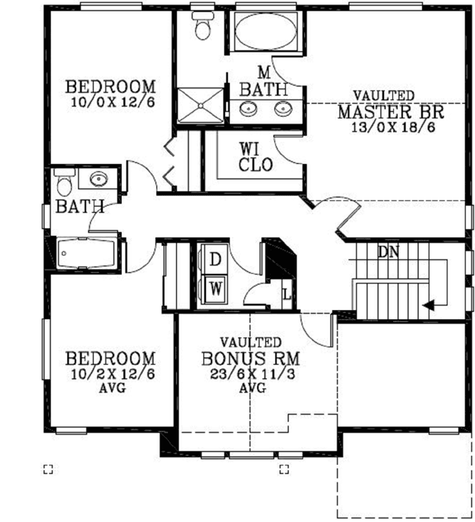 Upper/Second Floor Plan: 44-554