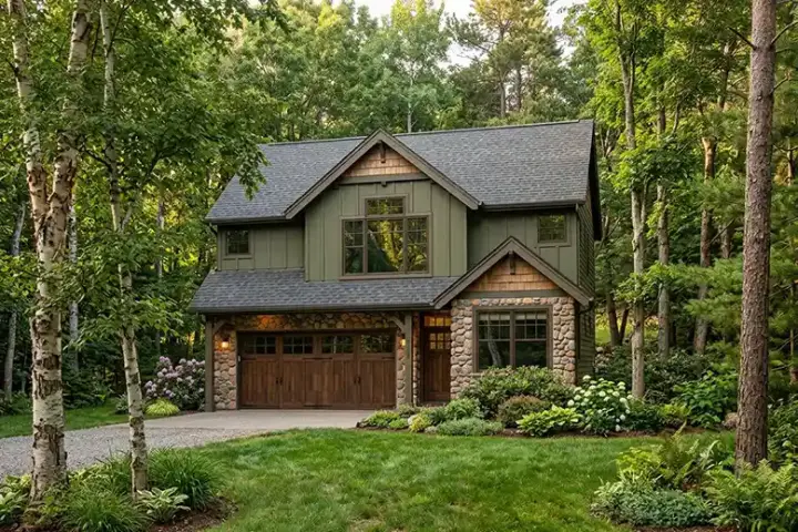 Craftsman house plans 44-555 - front exterior, 2,002 sq ft, 3 bed, 2 bath house plans | Monster House Plans