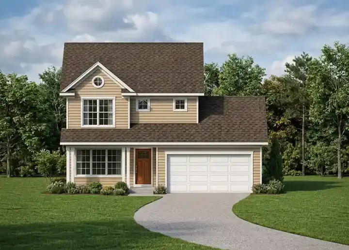 Traditional house plans 45-102 - front exterior, 1,680 sq ft, 3 bed, 1 bath house plans | Monster House Plans