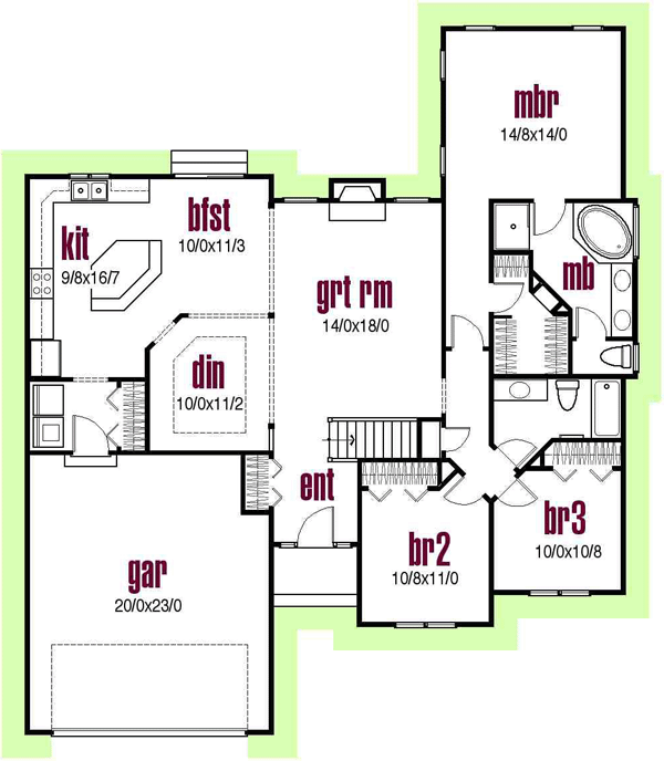 Main Floor Plan: 45-103