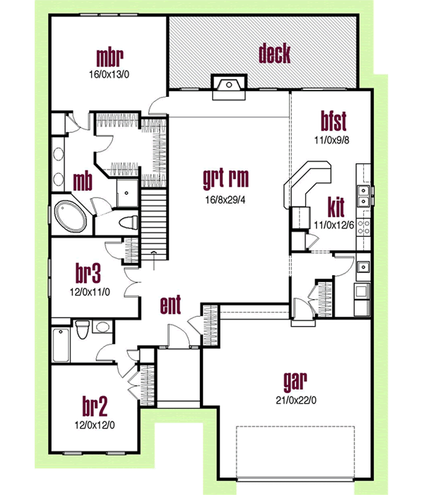 Main Floor Plan: 45-105