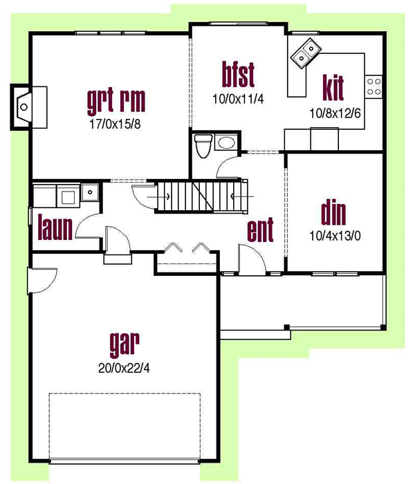 Main Floor Plan: 45-108