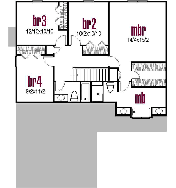 Upper/Second Floor Plan: 45-108