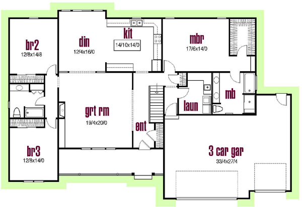 Main Floor Plan: 45-111