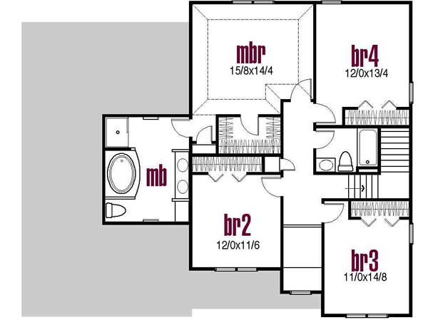 Upper/Second Floor Plan: 45-112