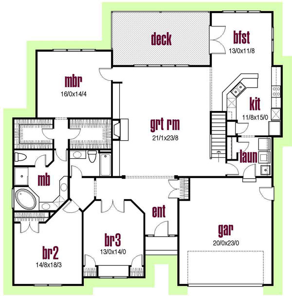 Main Floor Plan: 45-114