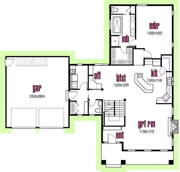 Main Floor Plan: 45-115