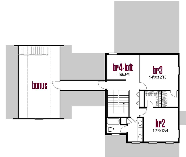 Upper/Second Floor Plan:45-115