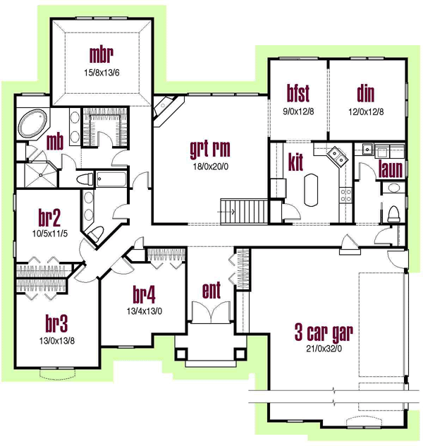 Main Floor Plan: 45-117