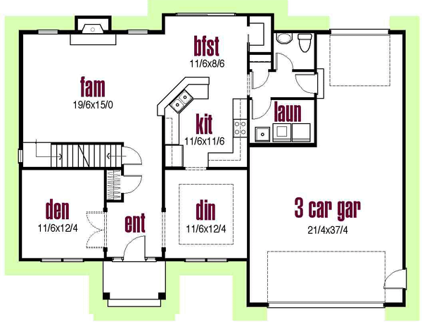 Main Floor Plan: 45-121