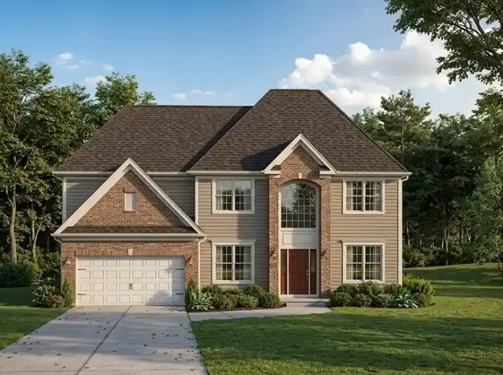 Traditional house plans 45-124 - front exterior, 2,809 sq ft, 3 bed, 2 bath house plans | Monster House Plans