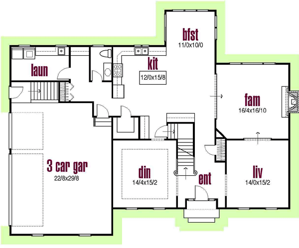 Main Floor Plan: 45-125