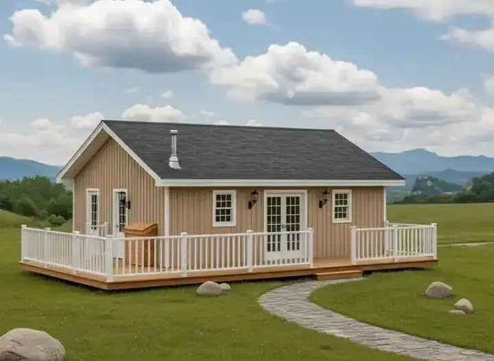 Traditional house plans 46-116 - front exterior, 576 sq ft, 2 bed, 1 bath house plans | Monster House Plans