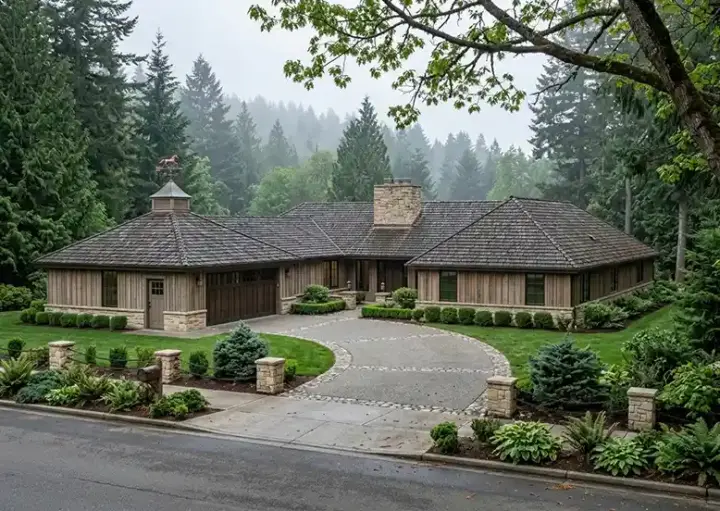 Traditional house plans 46-120 - front exterior, 2,022 sq ft, 4 bed, 2 bath house plans | Monster House Plans