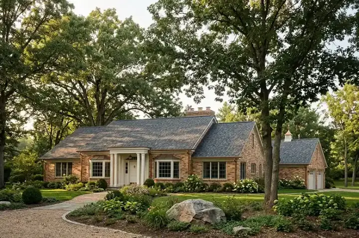 Traditional house plans 46-123 - front exterior, 2,512 sq ft, 4 bed, 2 bath house plans | Monster House Plans