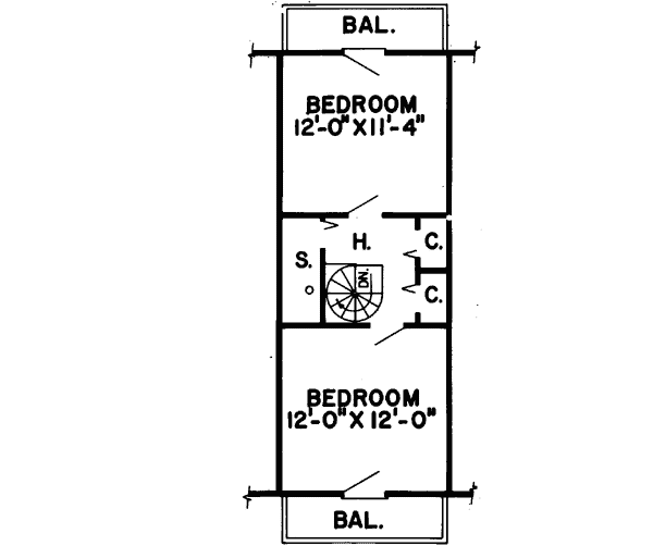 Upper/Second Floor Plan: 46-124