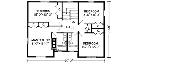 Upper/Second Floor Plan: 46-131