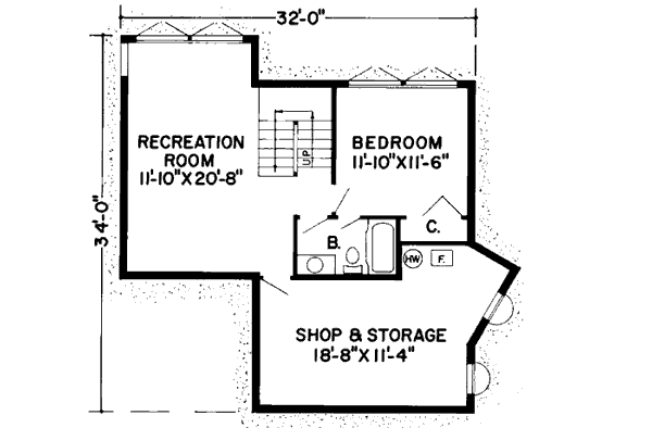 Lower Floor Plan: 46-136