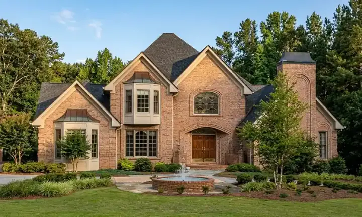 European house plans 46-139 - front exterior, 3,128 sq ft, 4 bed, 3 bath house plans | Monster House Plans