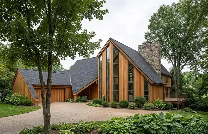 Contemporary house plans 46-148 - front exterior, 1,799 sq ft, 3 bed, 2 bath house plans | Monster House Plans