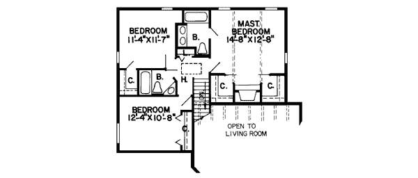 Upper/Second Floor Plan: 46-148