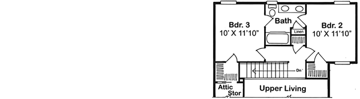 Upper/Second Floor Plan: 46-149