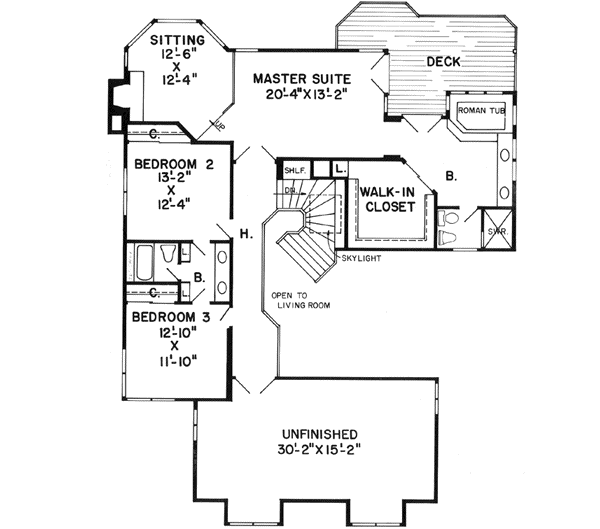 Upper/Second Floor Plan: 46-152