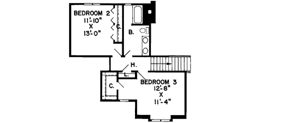 Upper/Second Floor Plan: 46-154