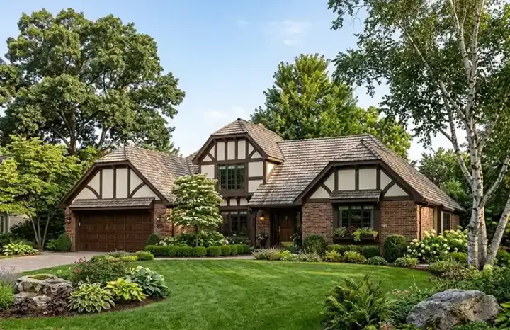 Tudor house plans 46-155 - front exterior, 2,311 sq ft, 4 bed, 3 bath house plans | Monster House Plans