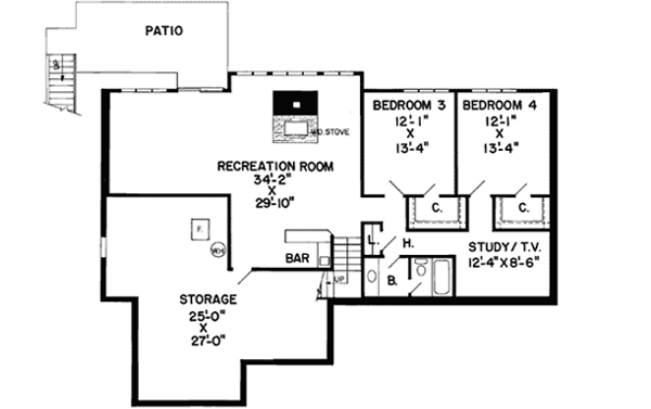 Lower Floor Plan: 46-157